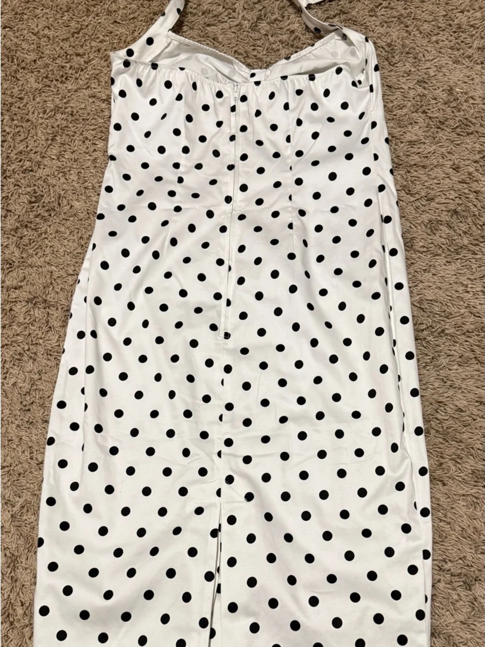 Deadly Dames White Dress With Black Polka Dots Size: XL - Picture 6 of 7